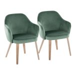 Buena Whitewashed Wood and Green Velvet Contemporary Dining Chairs (Set of 2) 11 Buena Whitewashed Wood and Green Velvet Contemporary Dining Chairs (Set of 2)