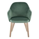 Buena Whitewashed Wood and Green Velvet Contemporary Dining Chairs (Set of 2) 16 Buena Whitewashed Wood and Green Velvet Contemporary Dining Chairs (Set of 2)