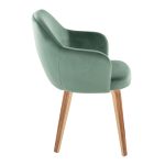 Buena Zebra Wood Green Velvet Contemporary Dining Chairs (Set of 2) 13 Buena Zebra Wood Green Velvet Contemporary Dining Chairs (Set of 2)