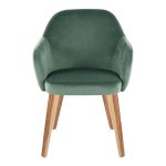 Buena Zebra Wood Green Velvet Contemporary Dining Chairs (Set of 2) 16 Buena Zebra Wood Green Velvet Contemporary Dining Chairs (Set of 2)
