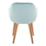 Buena Zebra Wood Light Blue Velvet Contemporary Dining Chairs (Set of 2) 15 Buena Zebra Wood Light Blue Velvet Contemporary Dining Chairs (Set of 2)