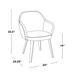 Buena Zebra Wood Light Blue Velvet Contemporary Dining Chairs (Set of 2) 17 Buena Zebra Wood Light Blue Velvet Contemporary Dining Chairs (Set of 2)