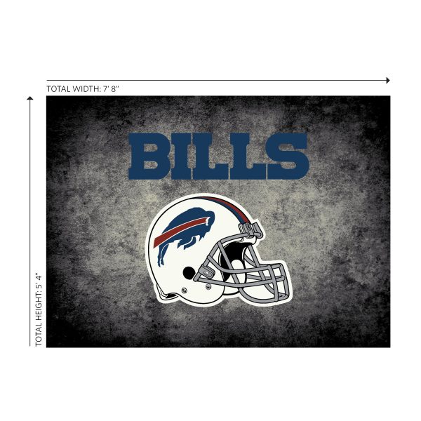 Buffalo Bills 6x8 Distressed Area Rug Officially Licensed NFL 1