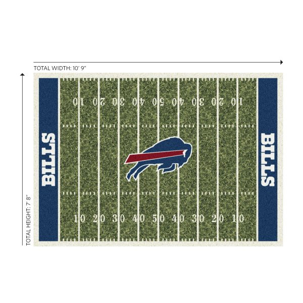 Buffalo Bills 8x11 Homefield Football Field Premium Nylon Rug 1