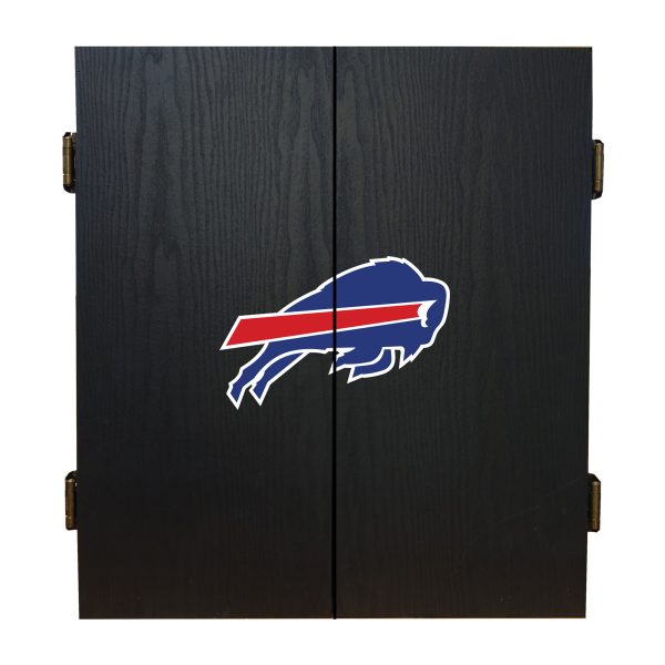 Buffalo Bills Bristle Dartboard Cabinet Set 3