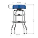 Buffalo Bills Chrome Logo American Crafted Bar Stool