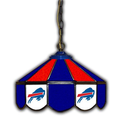 Buffalo Bills Handcrafted Stained Glass Pub Light 14 inch