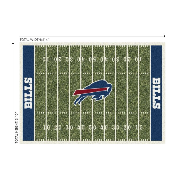 Buffalo Bills Homefield 4x6 Football Field Area Rug