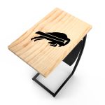Buffalo Bills Laser Etched C-Shape Modern Side Table