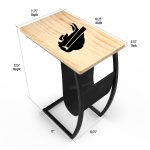 Buffalo Bills Laser Etched C-Shape Modern Side Table