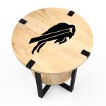 Buffalo Bills Laser Etched Round Charging Station Side Table