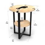 Buffalo Bills Laser Etched Round Charging Station Side Table