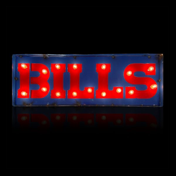 Buffalo Bills Lighted Recycled Metal Street Sign NFL Officially Licensed 3