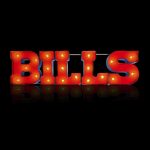 Buffalo Bills Lighted Recycled Metal Wordmark Logo Sign