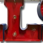 Buffalo Bills Lighted Recycled Metal Wordmark Logo Sign