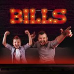Buffalo Bills Lighted Recycled Metal Wordmark Logo Sign