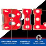 Buffalo Bills Lighted Recycled Metal Wordmark Logo Sign