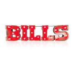 Buffalo Bills Lighted Recycled Metal Wordmark Logo Sign