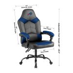 Buffalo Bills Oversized Embroidered Gaming Office Chair with Pouch