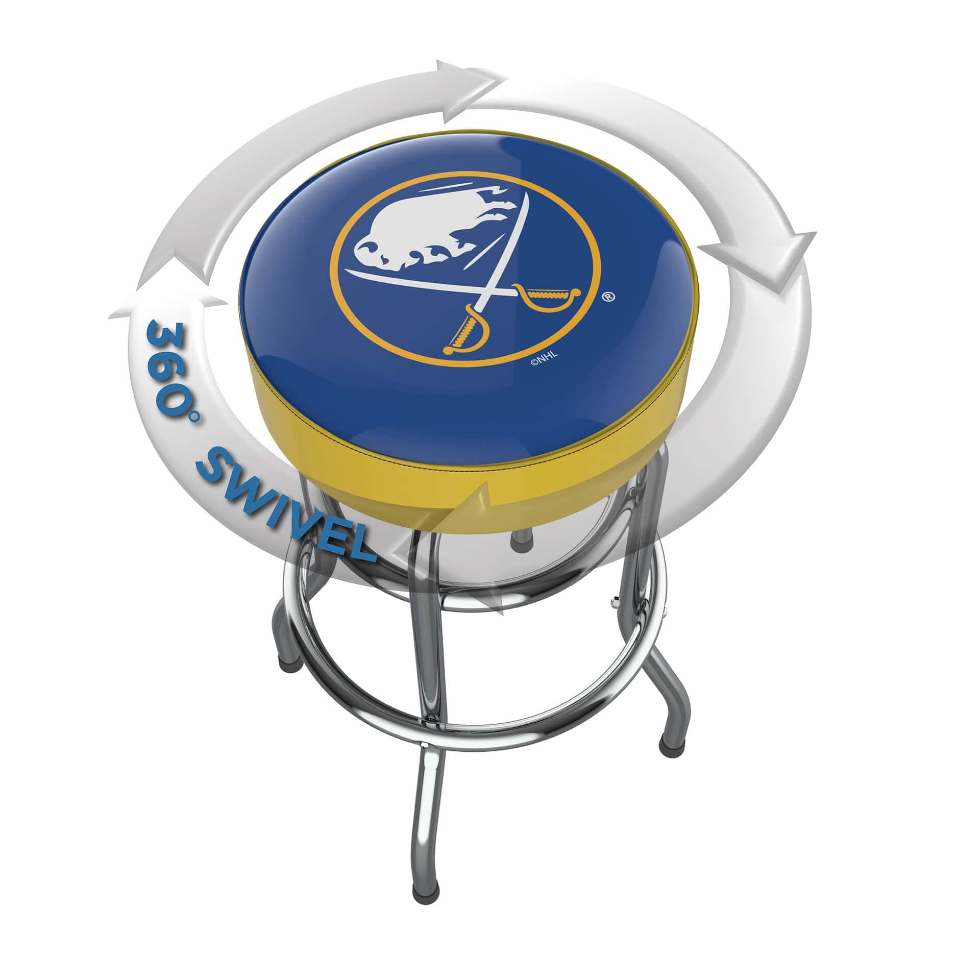 Buffalo Sabres Chrome Bar Stool 2 Buffalo Sabres Chrome Bar Stool - Image 2