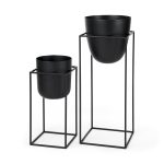 Bumble (Set of 2) 12L x 12W x 32H Black Plant Stands 9 Bumble (Set of 2) 12L x 12W x 32H Black Plant Stands