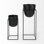 Bumble (Set of 2) 12L x 12W x 32H Black Plant Stands 13 Bumble (Set of 2) 12L x 12W x 32H Black Plant Stands