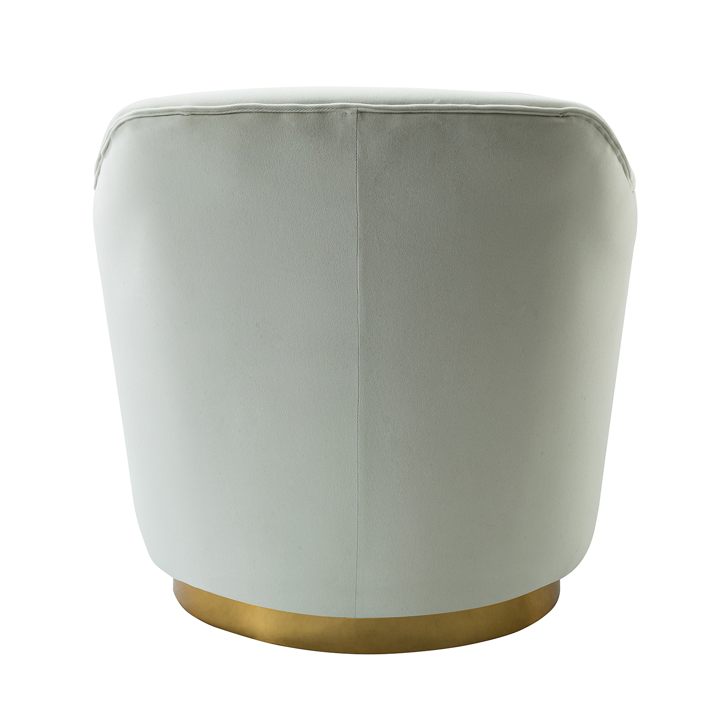 Burkhard Ivory Velvet Swivel Barrel Chair with Golden Base 4 Burkhard Ivory Velvet Swivel Barrel Chair with Golden Base - Image 4