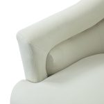 Burkhard Ivory Velvet Swivel Barrel Chair with Golden Base 10 Burkhard Ivory Velvet Swivel Barrel Chair with Golden Base