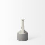 Burton 10.2H Small Two Tone Gray Ceramic Jug Vase