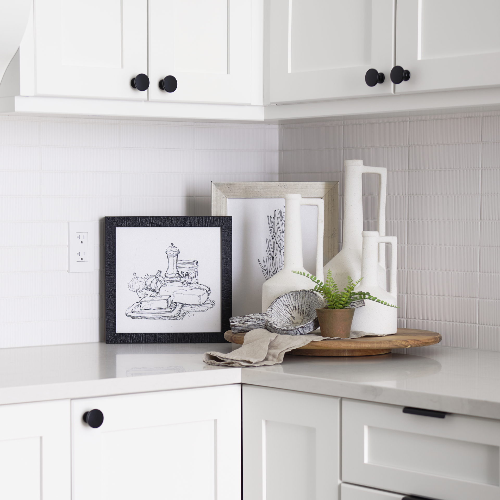 Burton 10.8H Small White Ceramic Jug Vase 4 Burton 10.8H Small White Ceramic Jug Vase - Image 4