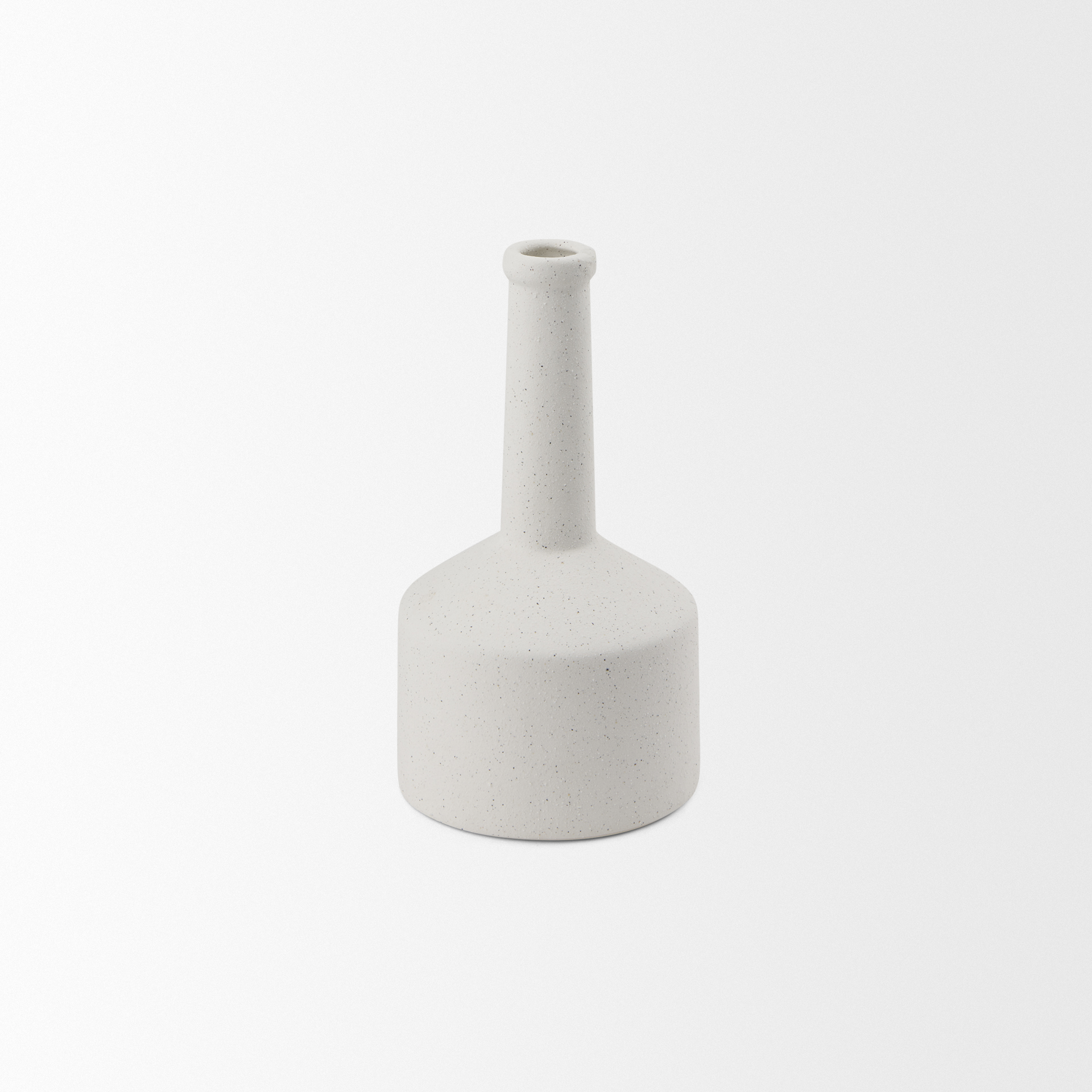 Burton 10.8H Small White Ceramic Jug Vase 5 Burton 10.8H Small White Ceramic Jug Vase - Image 5
