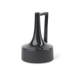 Burton 11.6H Medium Glossy and Matte Black Ceramic Jug Vase