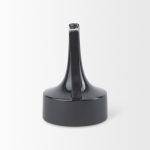 Burton 11.6H Medium Glossy and Matte Black Ceramic Jug Vase