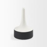 Burton 11.6H Medium White and Black Ceramic Jug Vase