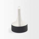 Burton 11.6H Medium White and Black Ceramic Jug Vase