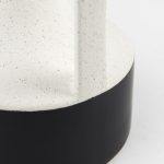 Burton 11.6H Medium White and Black Ceramic Jug Vase