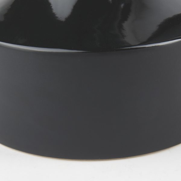 Burton 13.1H Large Glossy and Matte Black Ceramic Jug Vase 10