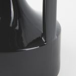 Burton 13.1H Large Glossy and Matte Black Ceramic Jug Vase