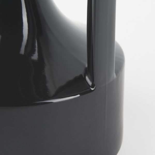 Burton 13.1H Large Glossy and Matte Black Ceramic Jug Vase 9