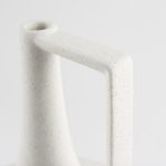 Burton 13.1H Large White and Black Ceramic Jug Vase