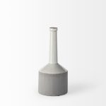 Burton 14.2H Medium Two Tone Gray Ceramic Jug Vase
