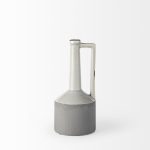 Burton 14.2H Medium Two Tone Gray Ceramic Jug Vase