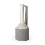 Burton 16.7H Large Two Tone Gray Ceramic Jug Vase