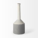 Burton 16.7H Large Two Tone Gray Ceramic Jug Vase