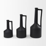 Burton 17.1H Large Matte Black Ceramic Jug Vase