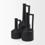 Burton 17.1H Large Matte Black Ceramic Jug Vase