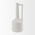 Burton 17.1H Large White Ceramic Jug Vase