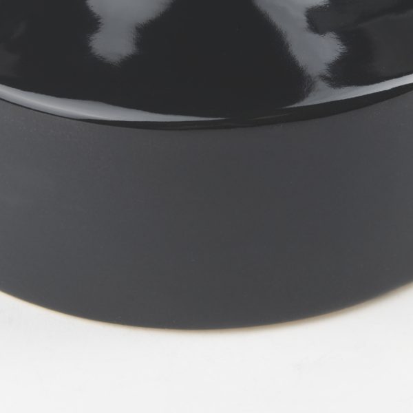 Burton 8.3H Small Glossy and Matte Black Ceramic Jug Vase 10