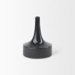 Burton 8.3H Small Glossy and Matte Black Ceramic Jug Vase