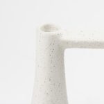 Burton 8.3H Small White and Black Ceramic Jug Vase